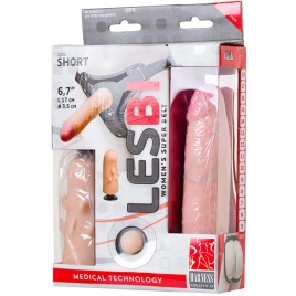 Страпон с 2 насадками Lesbi Harness